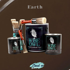 Chalk Synthesis Paint Earth - Pint Size - Matte Wise Owl Paint for Furniture & Cabinets!
