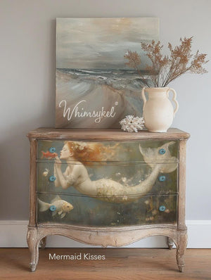 Mermaid Kisses Furniture Decoupage Paper - Whimsykel Designs Tissue Sheet