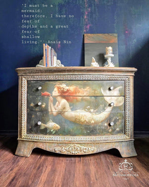 Mermaid Kisses Furniture Decoupage Paper - Whimsykel Designs Tissue Sheet