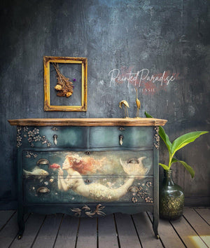 Mermaid Kisses Furniture Decoupage Paper - Whimsykel Designs Tissue Sheet