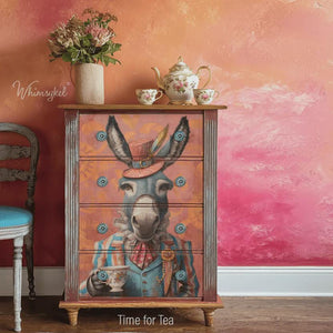 Time For Tea Furniture Decoupage - Whimsykel Designs Tissue Paper