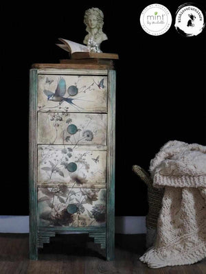 Pale Blossom Furniture Decoupage Paper - MINT by Michelle Large A1 Sheet