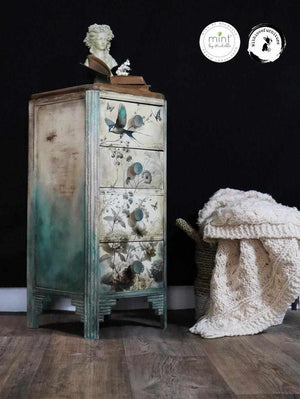 Pale Blossom Furniture Decoupage Paper - MINT by Michelle Large A1 Sheet