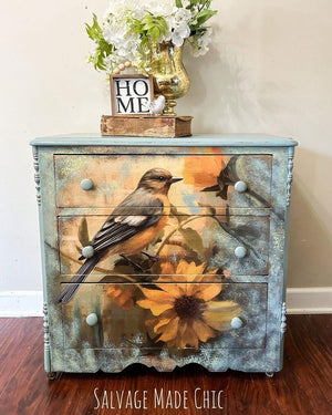 October Bluebird Furniture Decoupage Paper, Whimsykel Designs