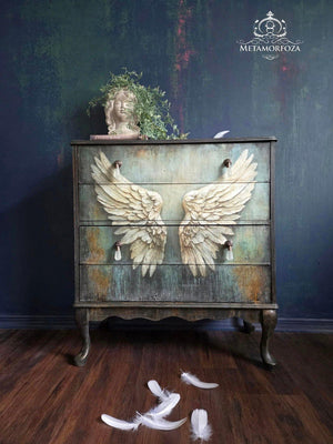Angel Wings Furniture Decoupage - Whimsykel Designs Tissue Paper - Feather Wings