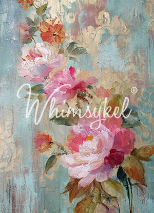 Fresco of Roses II Furniture Decoupage - Whimsykel Designs Tissue Paper