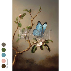 Cerulean Soliloquy Furniture Decoupage Paper - Redesign with Prima Fiber Tissue Sheet