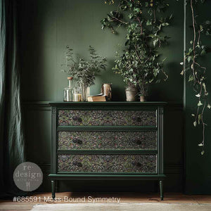 Moss-Bound Symmetry Furniture Decoupage Paper - Redesign with Prima Fiber Tissue Sheet