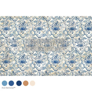 Delft Aviary Furniture Decoupage Paper - Redesign with Prima Fiber Tissue Sheet