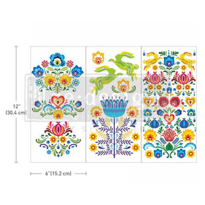 Floral Polish Small Transfer | Floral Furniture Transfer