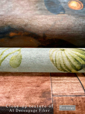 Victorian Tea Room Decoupage Paper - Redesign with Prima A1 Fiber Sheet