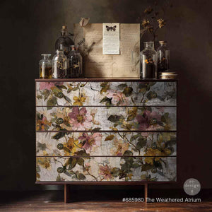 The Weathered Atrium Decoupage Paper - Redesign with Prima A1 Fiber Sheet