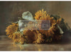 Sunken Gold Decoupage Paper - Redesign with Prima A1 Fiber Sheet - Sunflower Decoupage