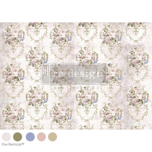 Victorian Tea Room Decoupage Paper - Redesign with Prima A1 Fiber Sheet