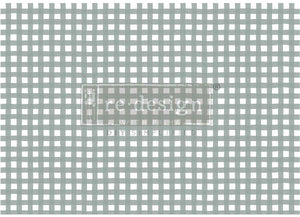 Countryside Check Decoupage Paper - Redesign with Prima A1 Fiber Sheet