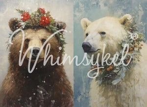 Northern Keepers Decoupage Paper, Whimsykel Designs Tissue Sheet, Holiday Craft Paper