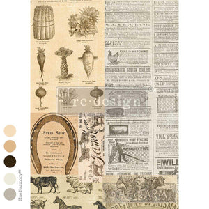 The General Merchant Decoupage Paper - Redesign with Prima A3 Fiber Sheet