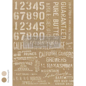 The Crate Stencil Decoupage Paper - Redesign with Prima A3 Fiber Sheet