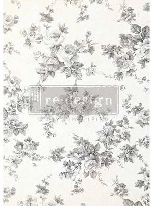 Heirloom Toile Decoupage Paper - Redesign with Prima A3 Fiber Sheet