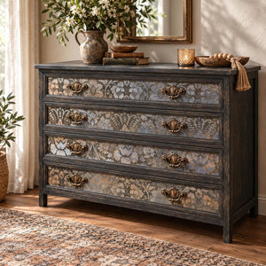 Oxidized Garden Decoupage Paper - Redesign with Prima Floral A1 Fiber Sheet