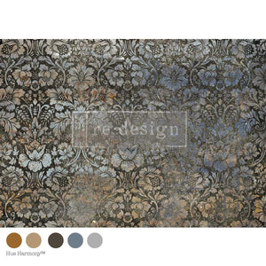 Oxidized Garden Decoupage Paper - Redesign with Prima Floral A1 Fiber Sheet