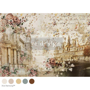 Prelude to Paris Decoupage Paper - Redesign with Prima A1 Fiber Sheet
