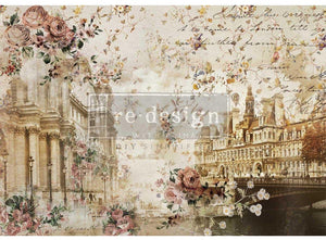 Prelude to Paris Decoupage Paper - Redesign with Prima A1 Fiber Sheet