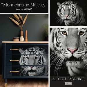 Monochrome Majesty - A1 Decoupage Paper - Fiber Paper