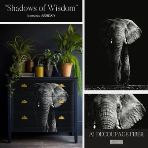 Shadows of Wisdom - A1 Decoupage Paper - Fiber Paper