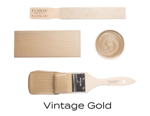 Vintage Gold Fusion paint flat lay