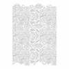 White Engraving decorative transfer with ornate paisley and floral scrollwork