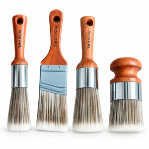 Four Wise Owl premium brush styles shown together