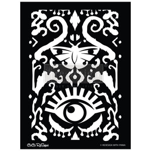 All Seeing Ikat Pattern CeCe - Decor Stencil - Redesign with Prima