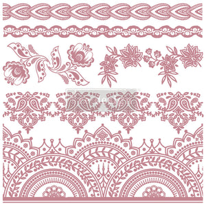 Bohemian Florals - Decor Stamps - Redesign with Prima