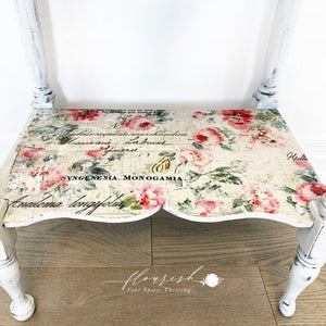 Floral Wallpaper - Decoupage Paper - Redesign with Prima
