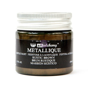 Rustic Brown Metallic - Finnabair Acrylic Paint