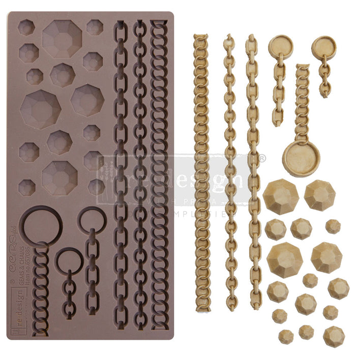 Gems & Chains - CeCe Decor Mould - Silicone Mold