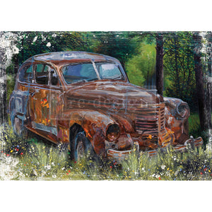 This Rusty Car - A1 Decoupage Paper