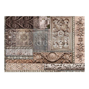 Carved Stonework - A1 Decoupage Fiber - Redesign with Prima