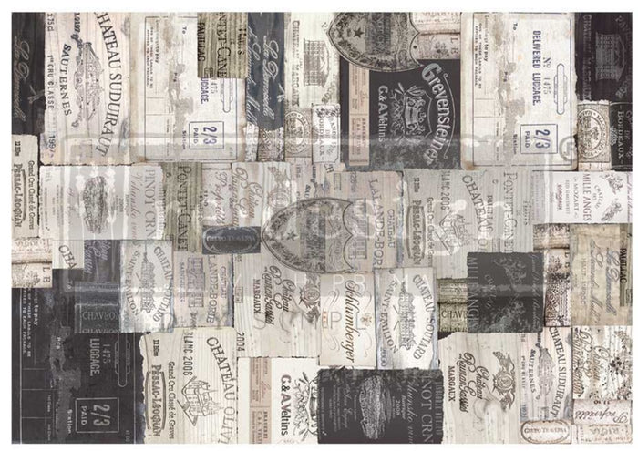 Antique Labels - A1 Decoupage Fiber - Redesign with Prima