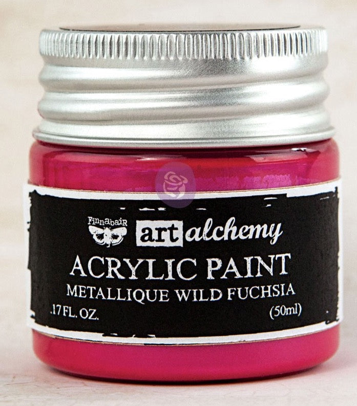 Wild Fuchsia Acrylic Paint by Finnabair Art Alchemy