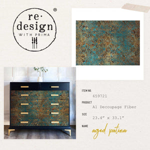 Aged Patina A1 Decoupage Fiber Paper | Vintage Décor - image 8