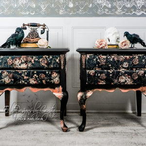 Dark Floral - Decoupage Paper - Redesign with Prima