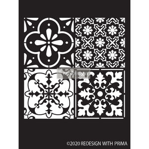 Coastal Tile - Decor Stencil - Redesign with Prima