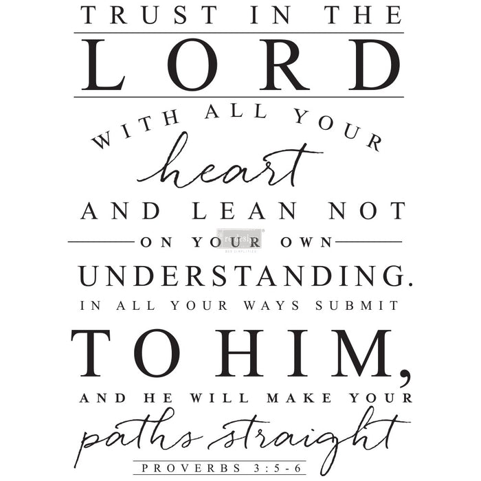 Trust in the Lord - Redesign Decor Transfer