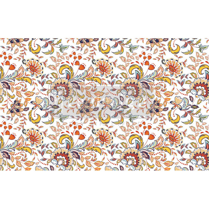 Tangerine Spring -Decoupage Paper