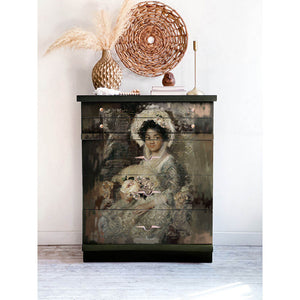 Beautiful Portrait A1 Decoupage Fiber Paper | Vintage Art - image 2