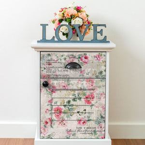 Floral Wallpaper - Decoupage Paper - Redesign with Prima