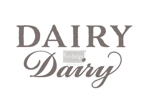 DAIRY - Rub On Furniture Decal Transfer - Redesign with Prima - 6&quot;x35&quot; Same Day shipping