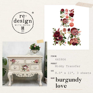 Pre-Order - Burgundy Love - Middy Transfer - New Release